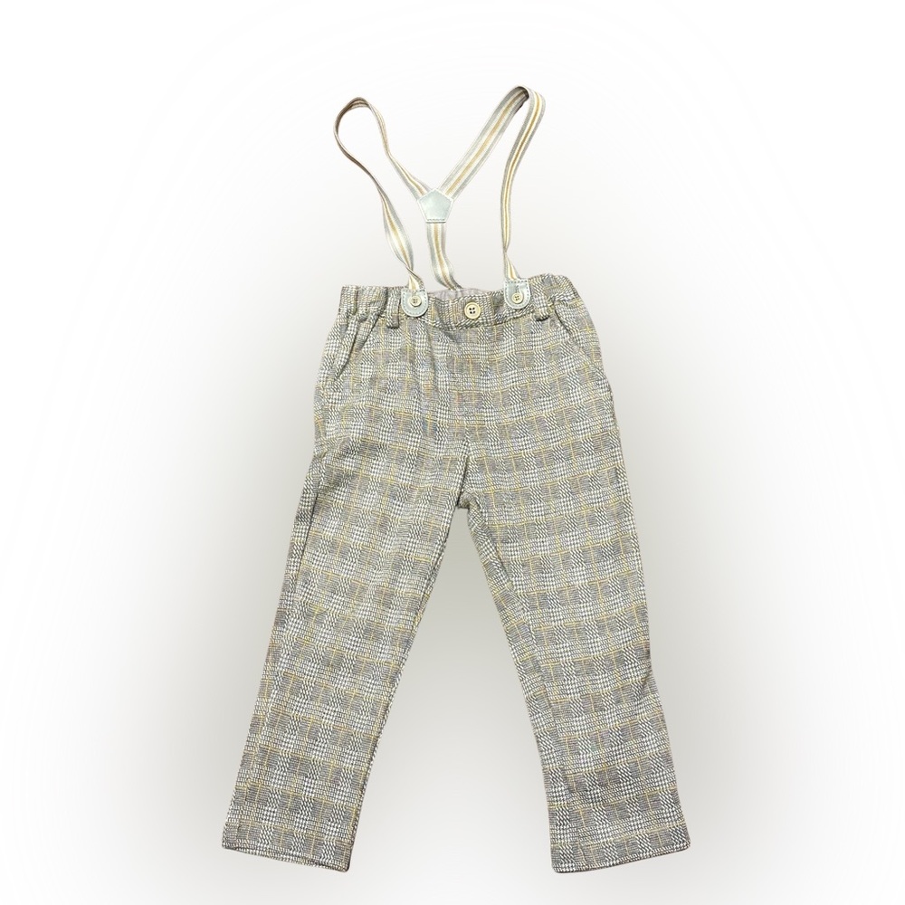 My first chicco pants with suspenders